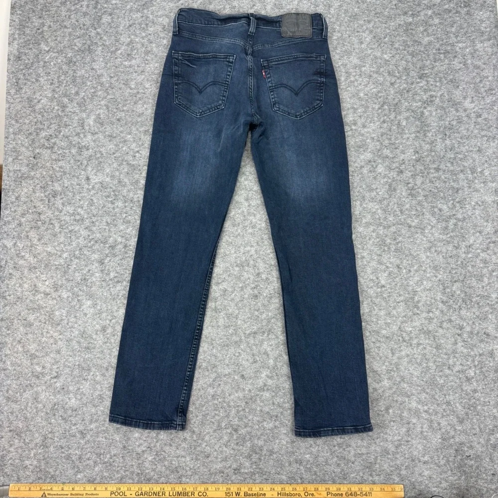 Levi Strauss Co 505 Mens Dark Wash Regular Fit Straight Leg Jeans W30‎ L32